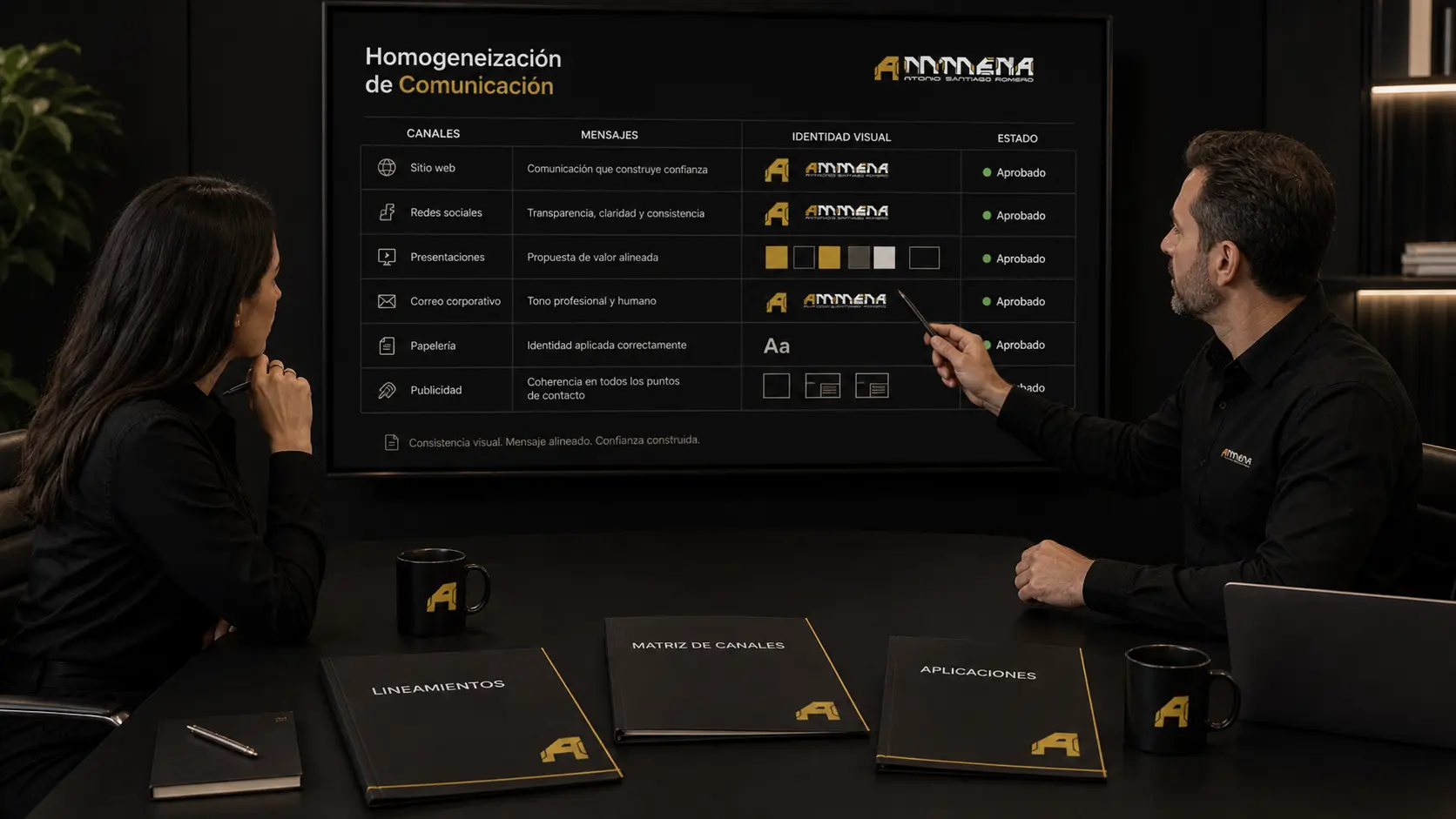 Evidencia visual de Branding y homogeneización de comunicación