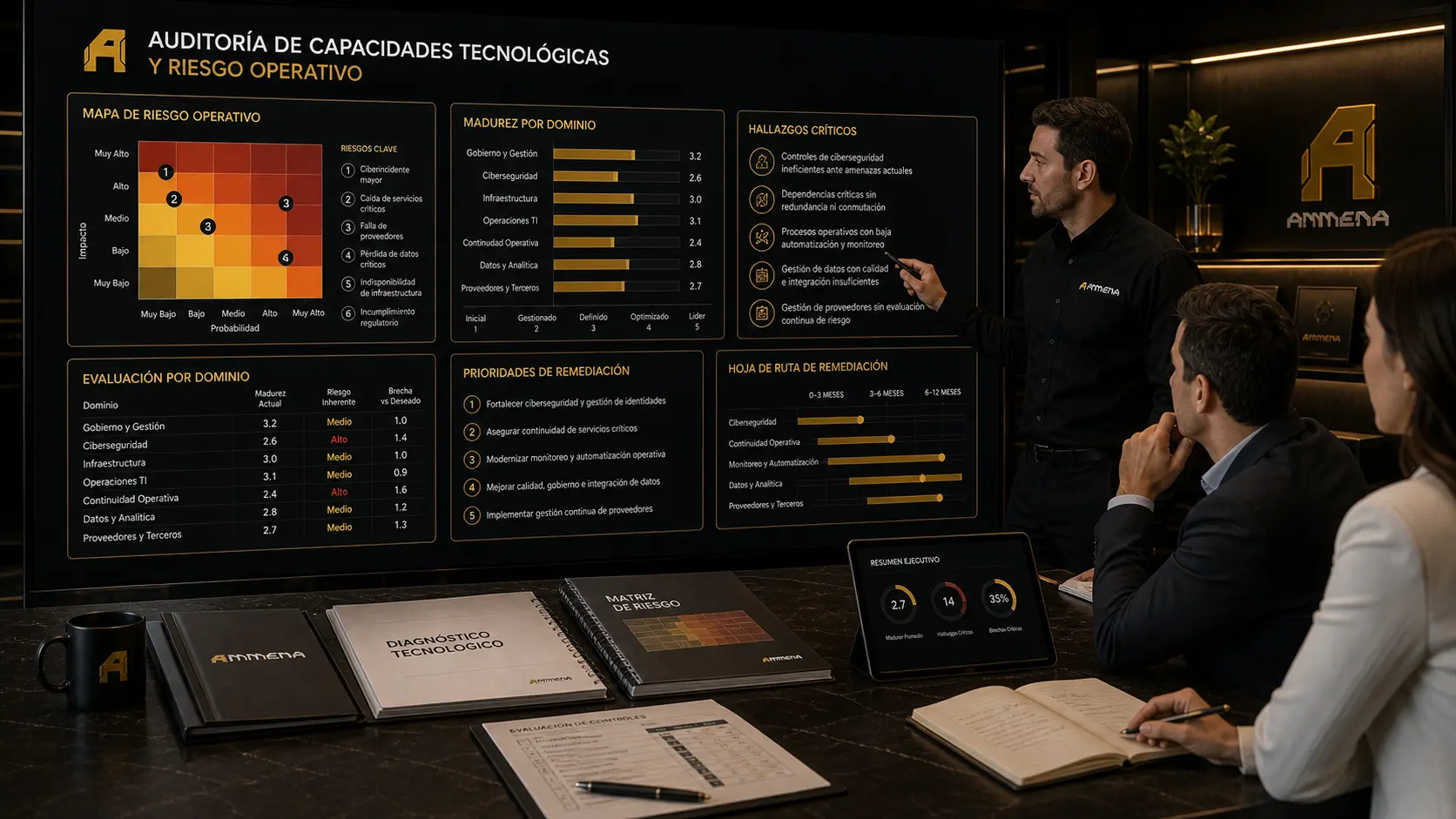 Evidencia visual de Auditoría de capacidades tecnológicas y riesgo operativo