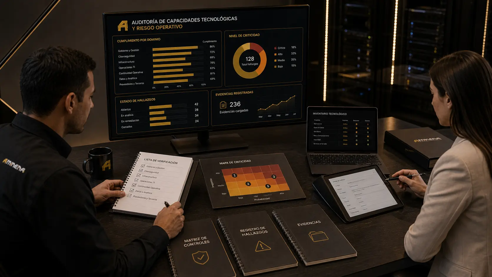 Evidencia visual de Auditoría de capacidades tecnológicas y riesgo operativo