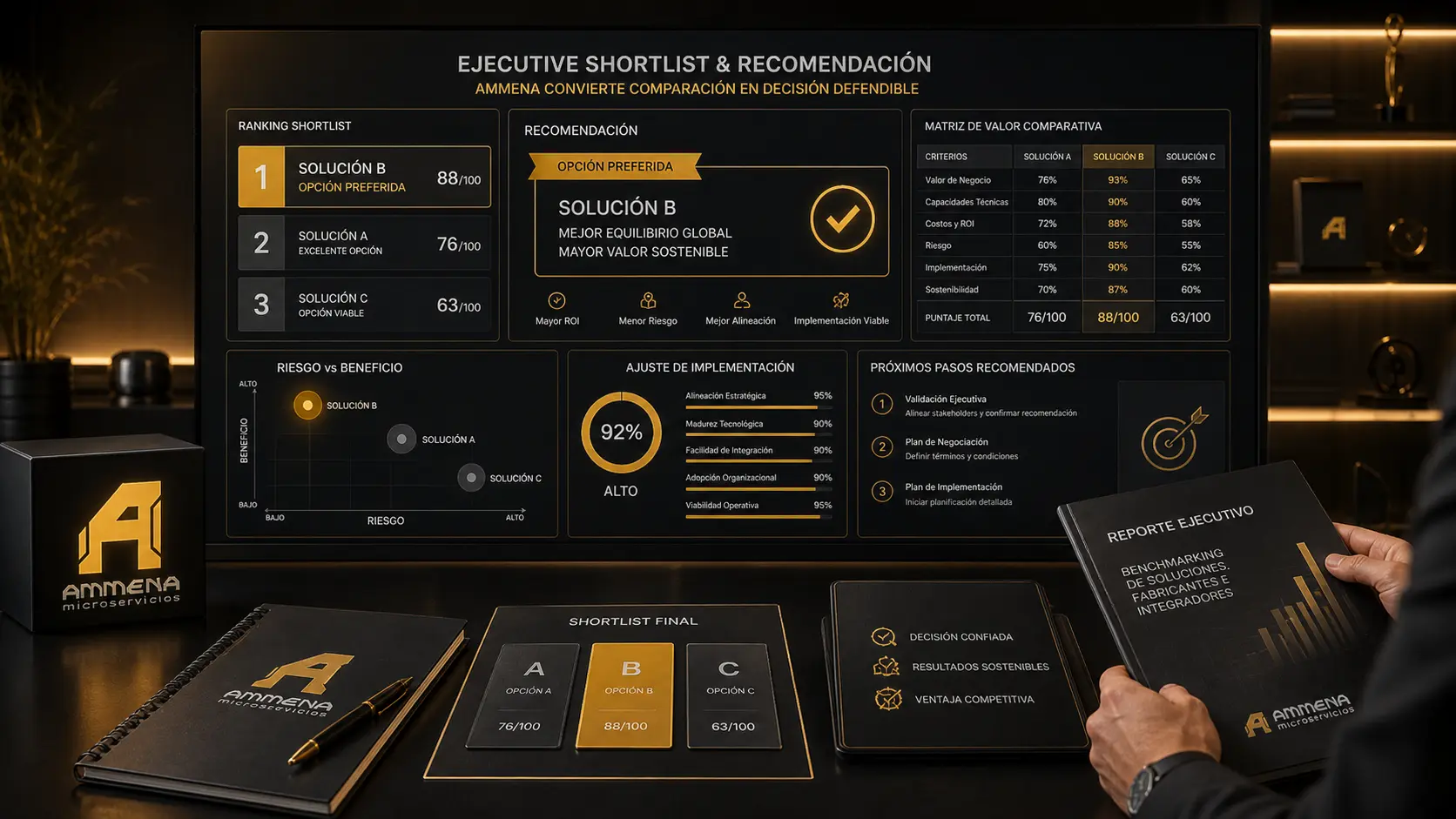 Evidencia visual de Benchmarking de soluciones, fabricantes e integradores